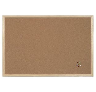 Q-Connect Cork Board Wooden Frame