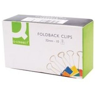 Q-Connect Folback Clip Assrtd Pk10