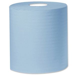 2Work Cfeed Roll 1-Ply 300M Blue Pk6