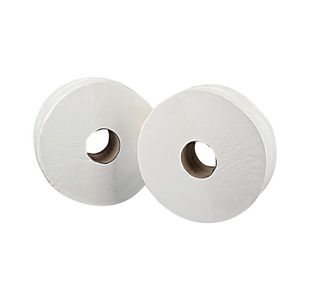 2Work Jumbo Toilet Roll 2-Ply Pk6