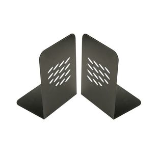 Q-Connect Metal Bookends L-Shape Pk2