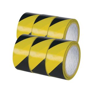 Q Conn Hazard Tape 48Mm Ylw Blk Pk6