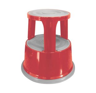 Q-Connect Red Metal Step Stool