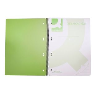 Q-Connect Pp Spiral Pad A5 Green Pk5