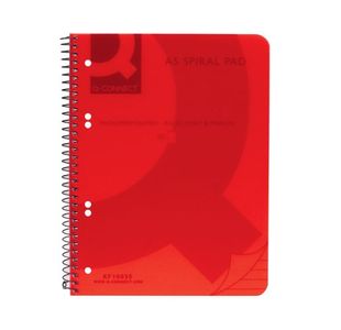 Q-Connect Pp Spiral Pad A5 Red Pk5