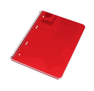 Q-Connect Pp Spiral Pad A5 Red Pk5