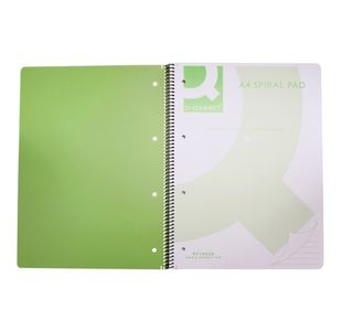Q-Connect Pp Spiral Pad A4 Green Pk5