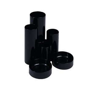 Q-Connect Tube Desk Tidy Black