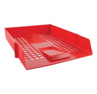 Q-Connect Letter Tray Plastic Red