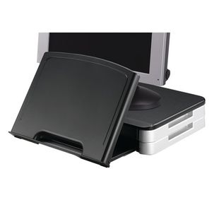 Q-Connect Mon Stand/Doc Holder Blk