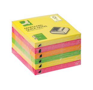 Q-Connect Fanfold Notes Ast Pk6