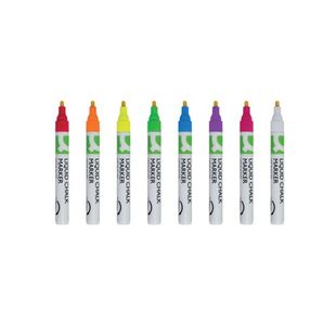 Q-Connect Chalk Markers Med Asst Pk8