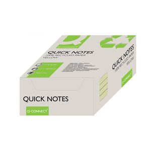 Q-Connect Rcyc Notes 127X76 Ylw Pk12