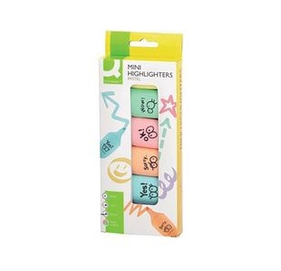 Q-Connect Mini Hler Pens Pastel Pk6