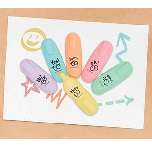 Q-Connect Mini Hler Pens Pastel Pk6