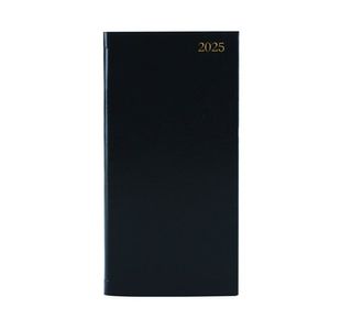 Slim Desk Diary Ptrt Wtv Black 2025