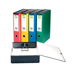 Q-Connect 75Mm Box File Fc Green Pk5