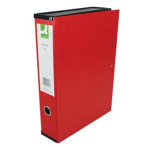 Q-Connect 75Mm Box File Fc Red Pk5