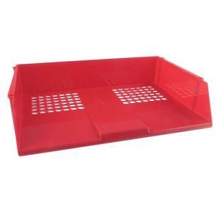 Q-Connect Wide Entry Letter Tray Red