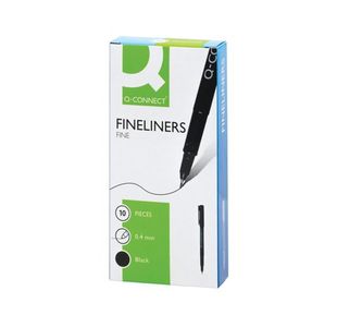 Q-Connect Finelnr Pen 0.4Mm Blk Pk10