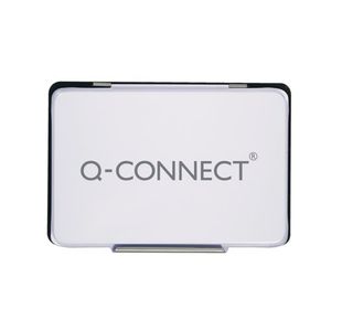 Q-Connect Blk Med Stamp Pad Mtl Case