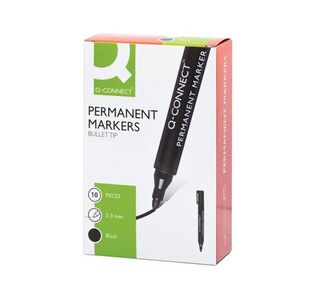 Q-Connect Perm Marker B/Tip Blk Pk10