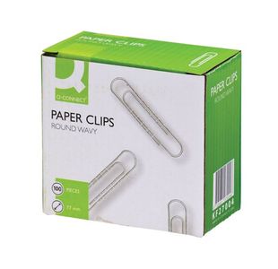 Q-Connect 77Mm Wavy Paperclip Pk100