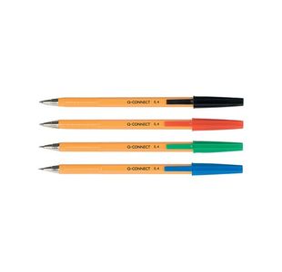 Q-Connect Ball Point Fine Blk Pk20