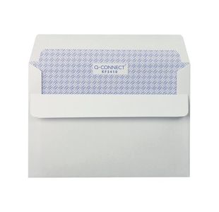 Q-Connect Envelope C6 Low Window Wht