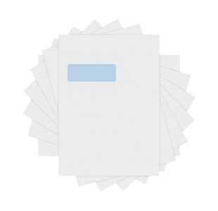 Q-Connect C4 Env Wdw Ss Wht Pk250