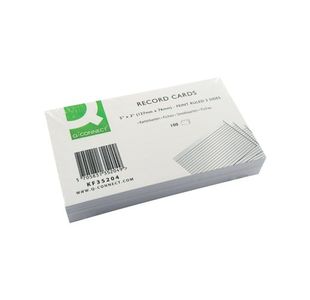 Q-Connect Recd Card 127X76 Wht P100