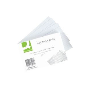 Q-Connect Recd Card 152X102 Wht P100