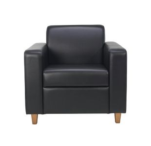 Jemini Iceberg Pu Armchair Wood Foot