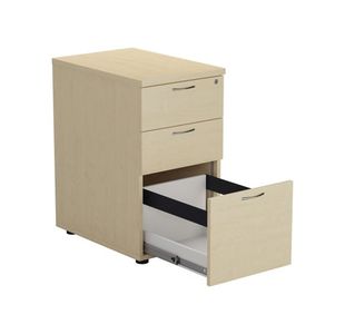 Jemini 3 Drw Desk High Pedestal Mpl
