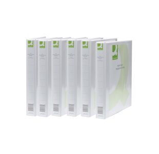 Q-Connect 2 R/Present Binder Wht Pk6