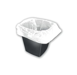 2Work Sq Bin Liners 30L Wht Pk1000