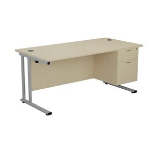 Jemini 2 Drw Fixed Pedestal Maple