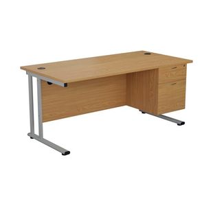 Jemini 2 Drw Fixed Pedestal Nova Oak