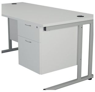 Jemini 2 Drw Fixed Pedestal White