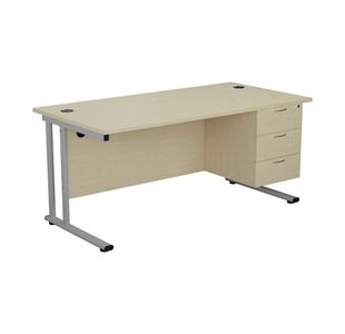 Jemini 3 Drw Fixed Ped Maple