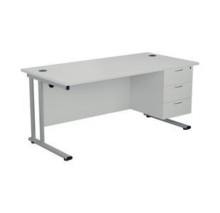 Jemini 3 Drw Fixed Ped White