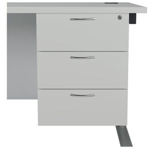 Jemini 3 Drw Fixed Ped White