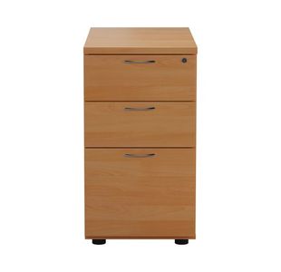 Jemini 3Drw Desk High Pedestal Beech