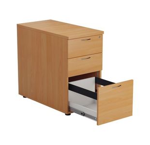 Jemini 3Drw Desk High Pedestal Beech