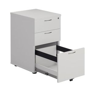 First 3 Drw Under Desk White