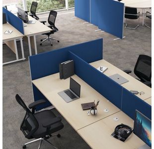 First Desk Mtd Screen 1200X400 Blk