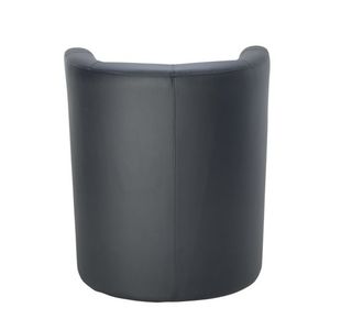 First Tub Chair Leather Look Black