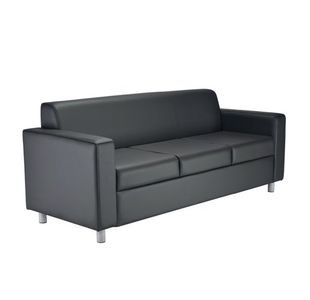 Jemini Iceberg 3 Seater Sofa Pu Blk