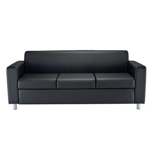 Jemini Iceberg 3 Seater Sofa Pu Blk