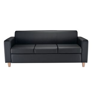 Jemini Iceberg 3 Seat Sofa Pu Black